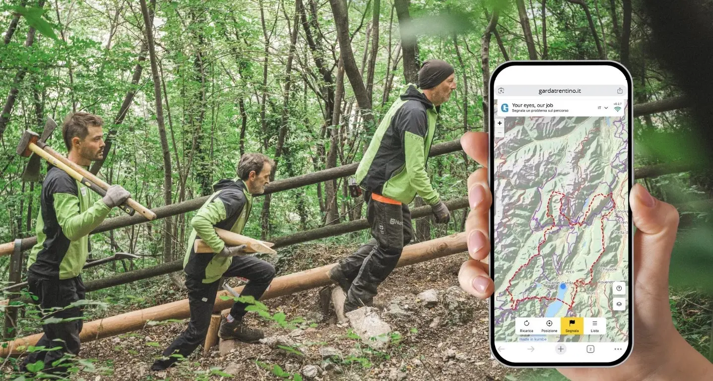 Nel Garda Trentino i sentieri si curano insieme: arriva la web app “Your Eyes, Our Job”