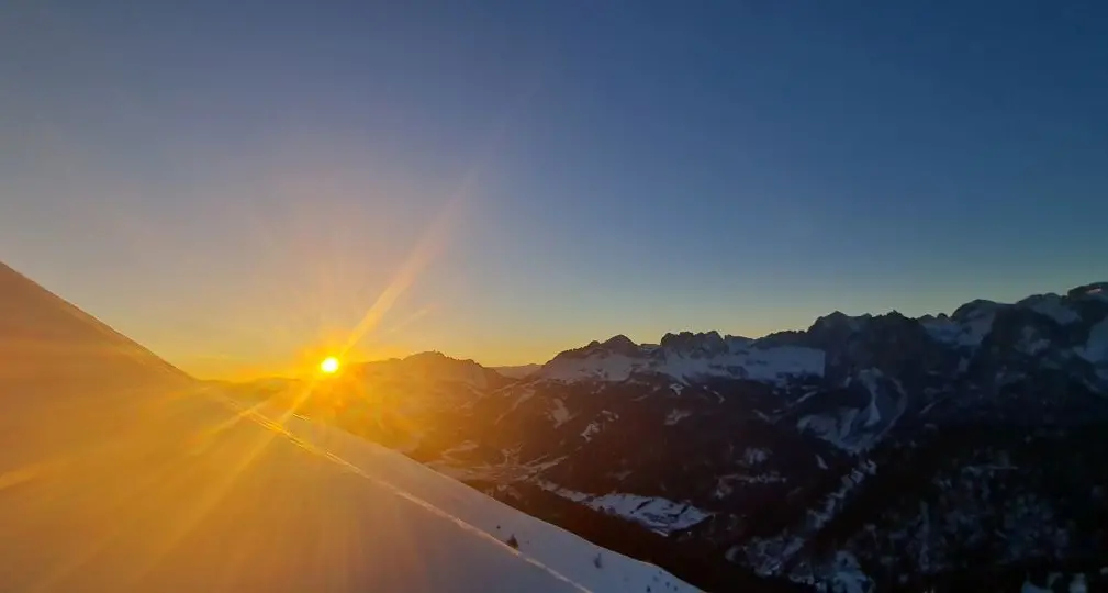 San Valentino? L’alba in quota sulle piste del Buffaure