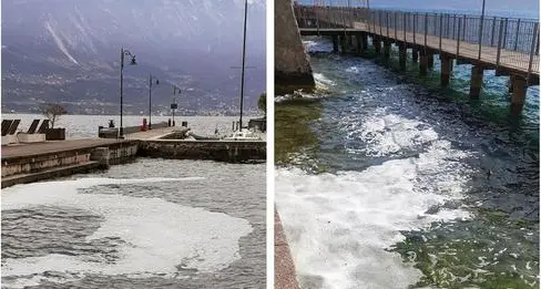 Lago di Garda, torna la misteriosa schiuma bianca