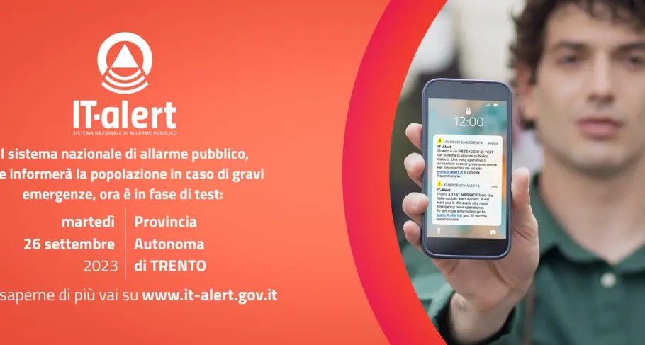 Protezione civile, scatta il test per il nuovo sistema di allarme pubblico: un sms arriverà a tutti i trentini