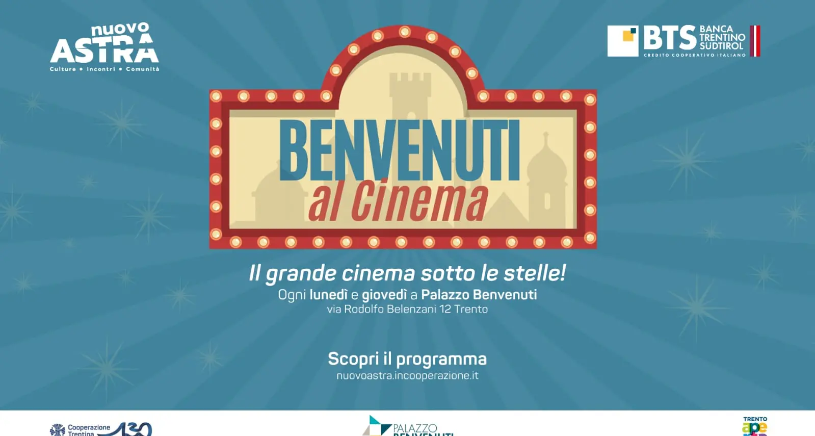 Trento, “Benvenuti al Cinema”: questa sera il via alla quarta edizione