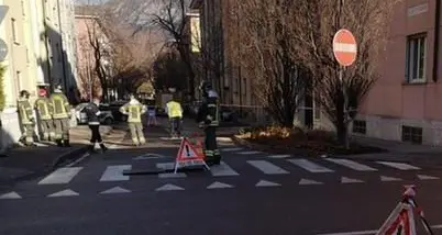 Trento, fuga di gas in via Fratelli Fontana