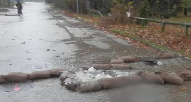 San Cristoforo allagato, acqua alta come a Venezia