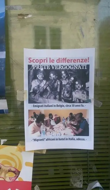 Strigno, spuntano i cartelli contro prete e profughi