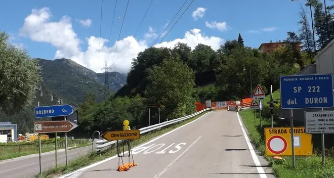 Provinciale del Duron chiusa fino a tutto ottobre