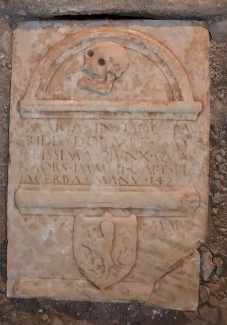 La tomba scoperta è della moglie di Paride Lodron