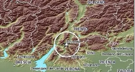 Terremoto in Trentino: epicentro a Rovereto