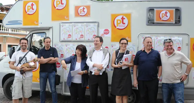 Grisenti parte da Povo in camper e annuncia: «Sarò candidato»