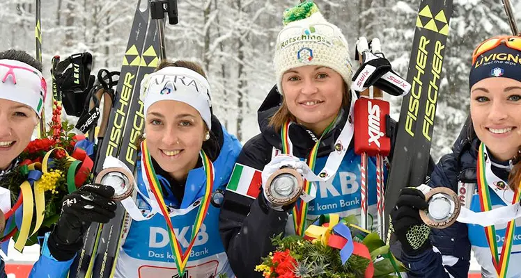 Staffetta femminile azzurra di bronzo a Ruhpolding
