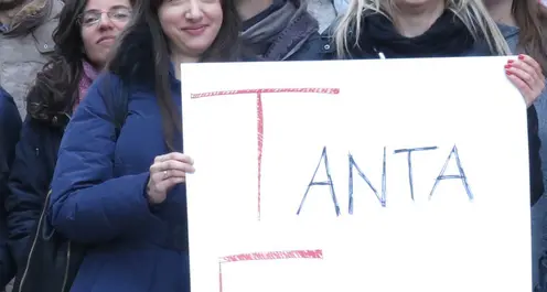 I precari della scuola in piazza