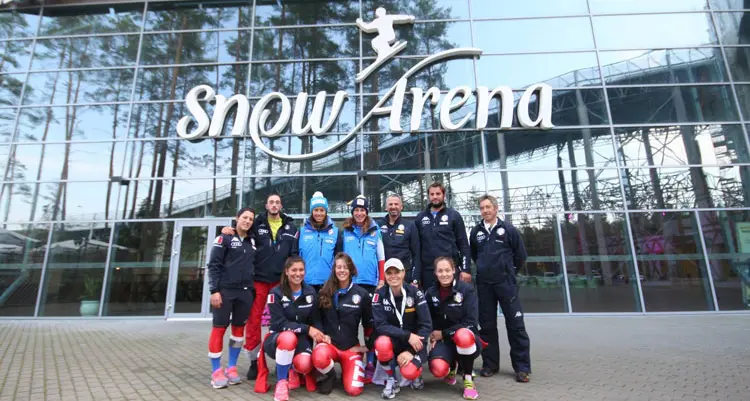 Gli slalom-gigantisti azzurri nella snow arena di Vilnius