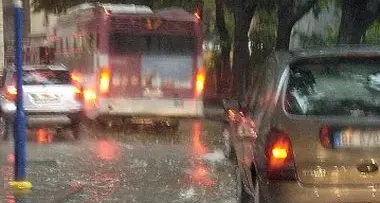 Temporale e grandine su Trento