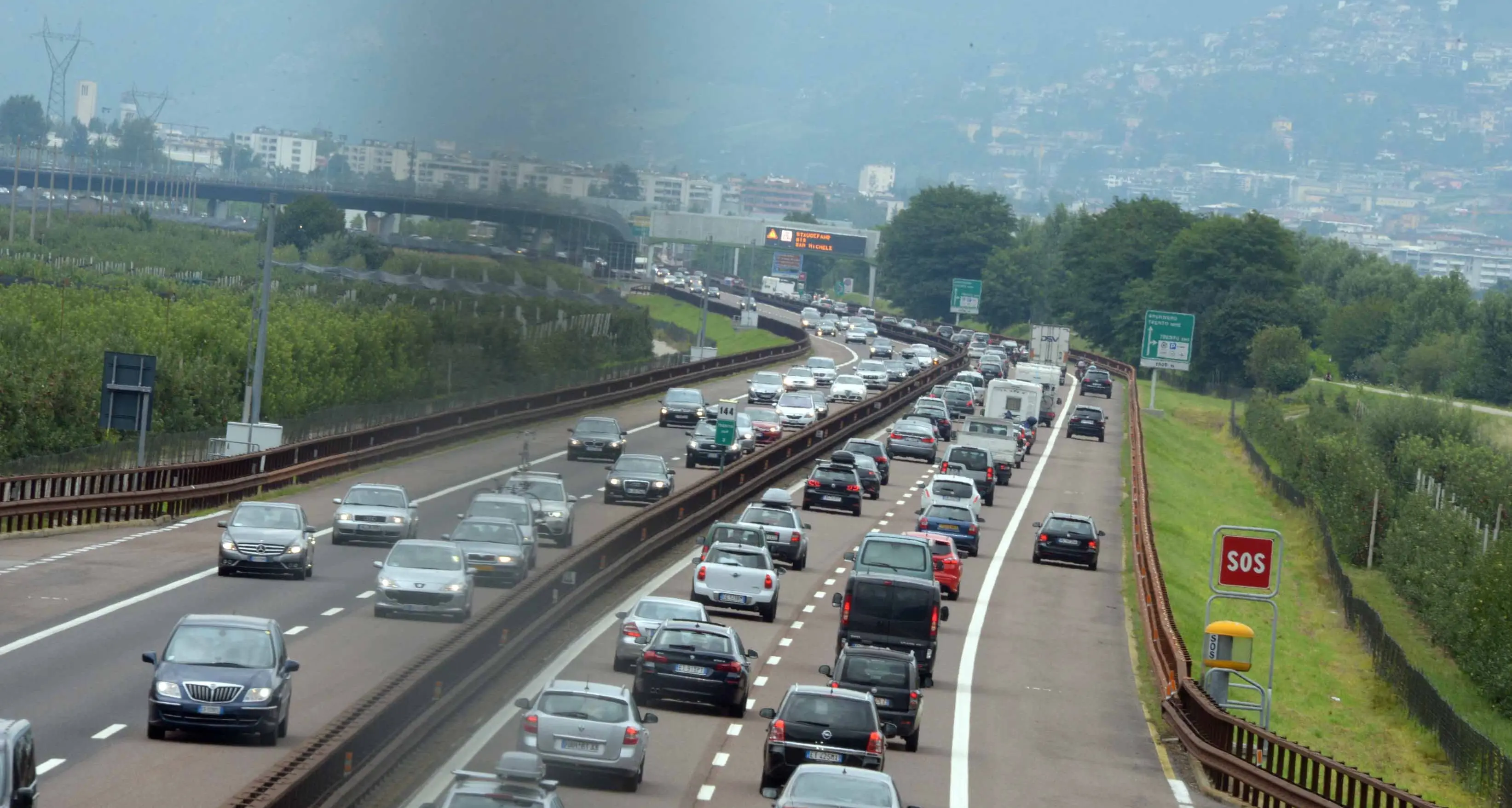 Traffico e code sull'Autobrennero