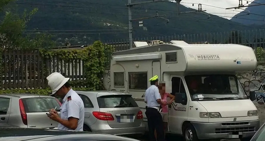 In Sanseverino multe ai camperisti poco disciplinati
