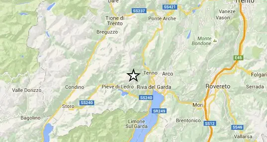 Alto Garda, la terra torna a tremare
