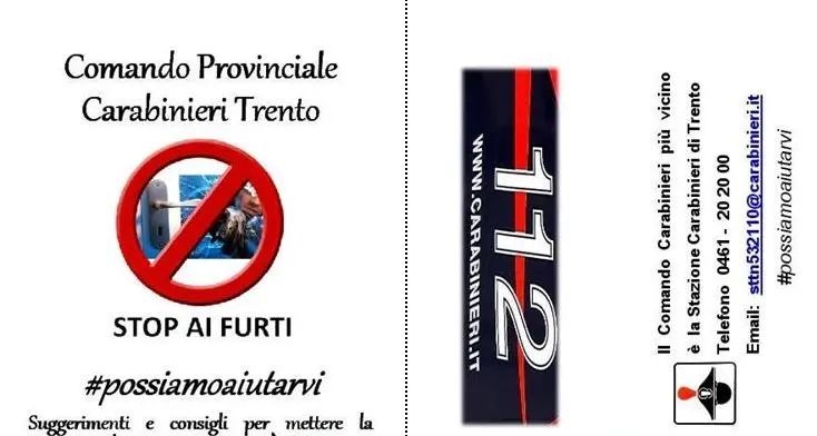 In un depliant i consigli su come rendere difficile la vita ai ladri