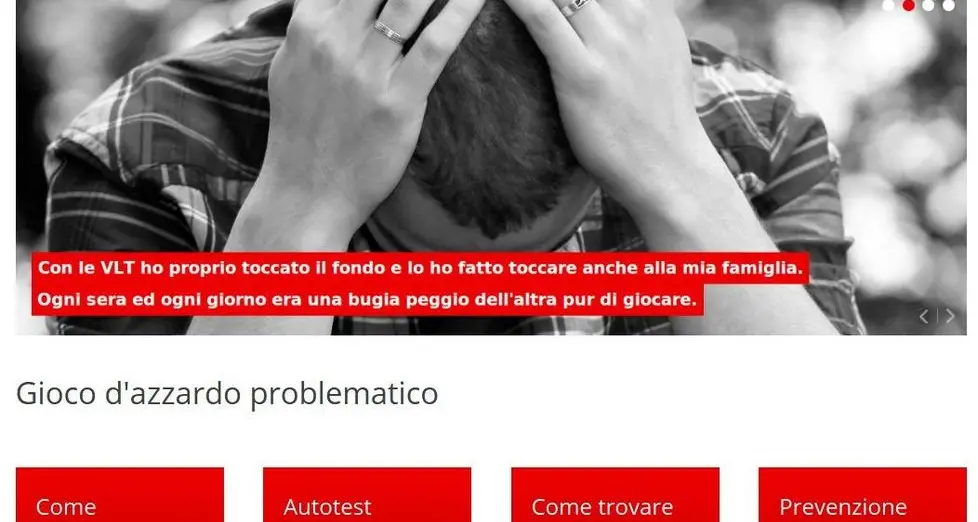 Azzardo, ecco il sito che aiuta a dire di no