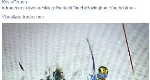 Drone in avaria “abbattuto” dal suo pilota