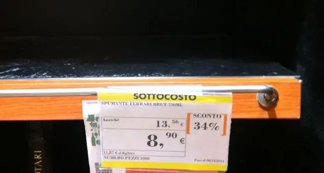 Va a ruba lo spumante Ferrari «in saldo»