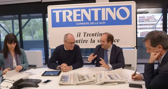 Forum in redazione con Ugo Rossi: «Dirigenti e grandi opere, ecco le mie sfide»