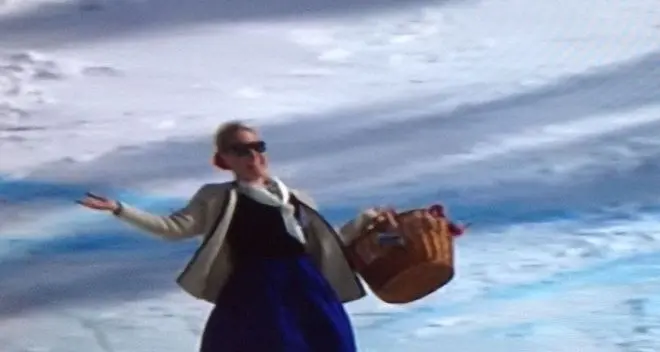 Denise Karbon in costume per l’ultima gara