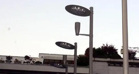 Lampioni a led in quattro zone cittadine