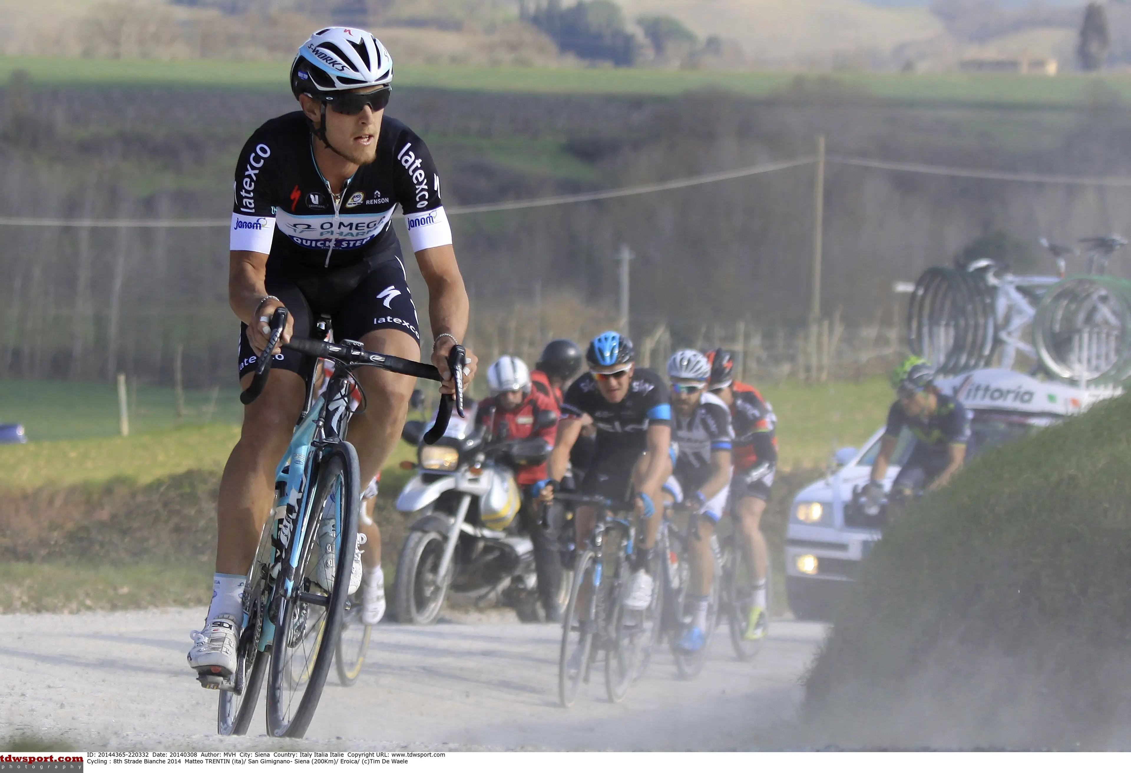 Cycling : 8th Strade Bianche 2014 Matteo TRENTIN (ita)/ San Gimignano- Siena (200Km)/ Eroica/ (c)Tim De Waele