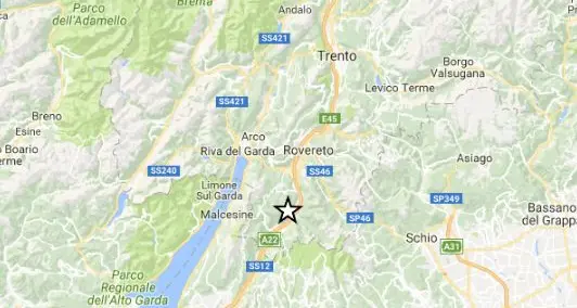 Nuova scossa di terremoto tra Ala e Avio