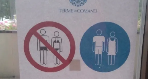 Terme, vietato il costume: è protesta