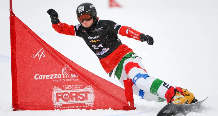 Mirko Felicetti secondo nello slalom parallelo di Rogla