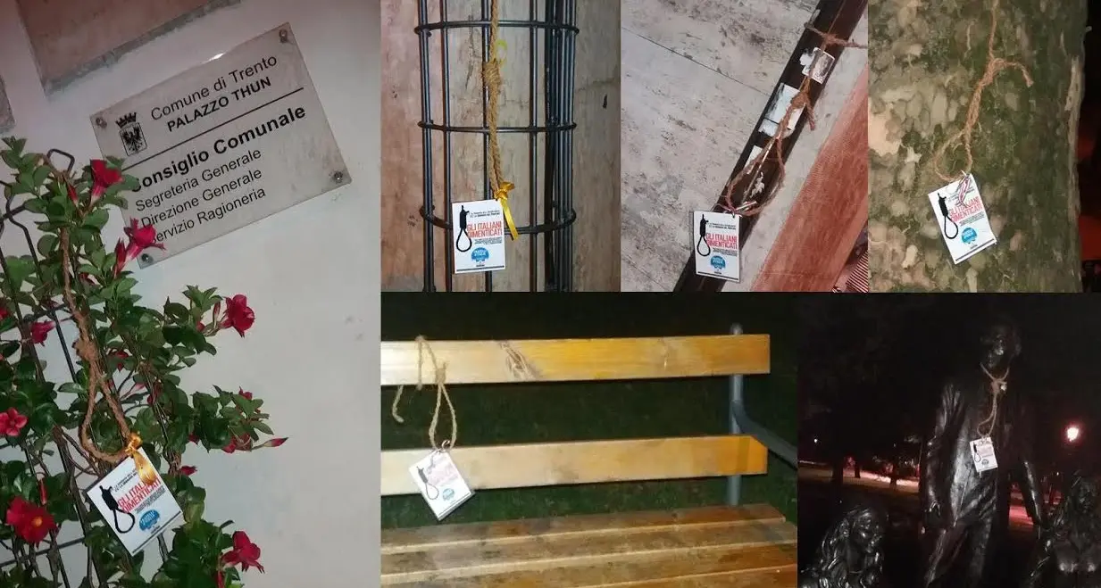 Cappi da impiccato in tutta Trento