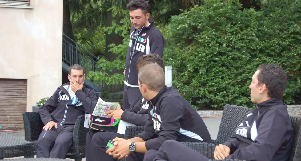 Gli azzurri del ciclismo studiano il Mondiale in Val di Sole