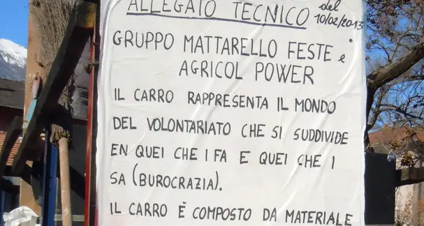 A Mattarello sfila anche il carro «ribelle»