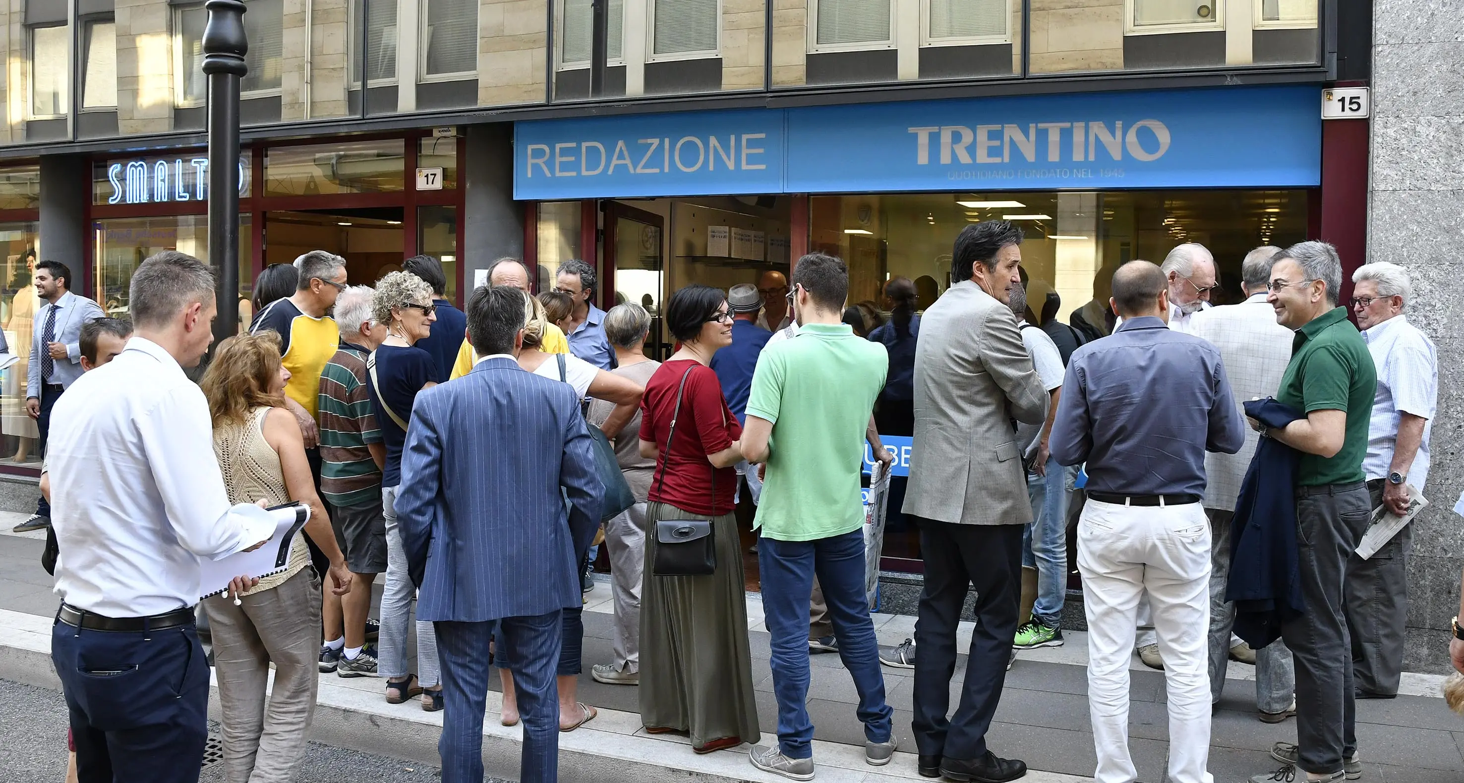 Rovereto, grande festa per l'inaugurazione della redazione