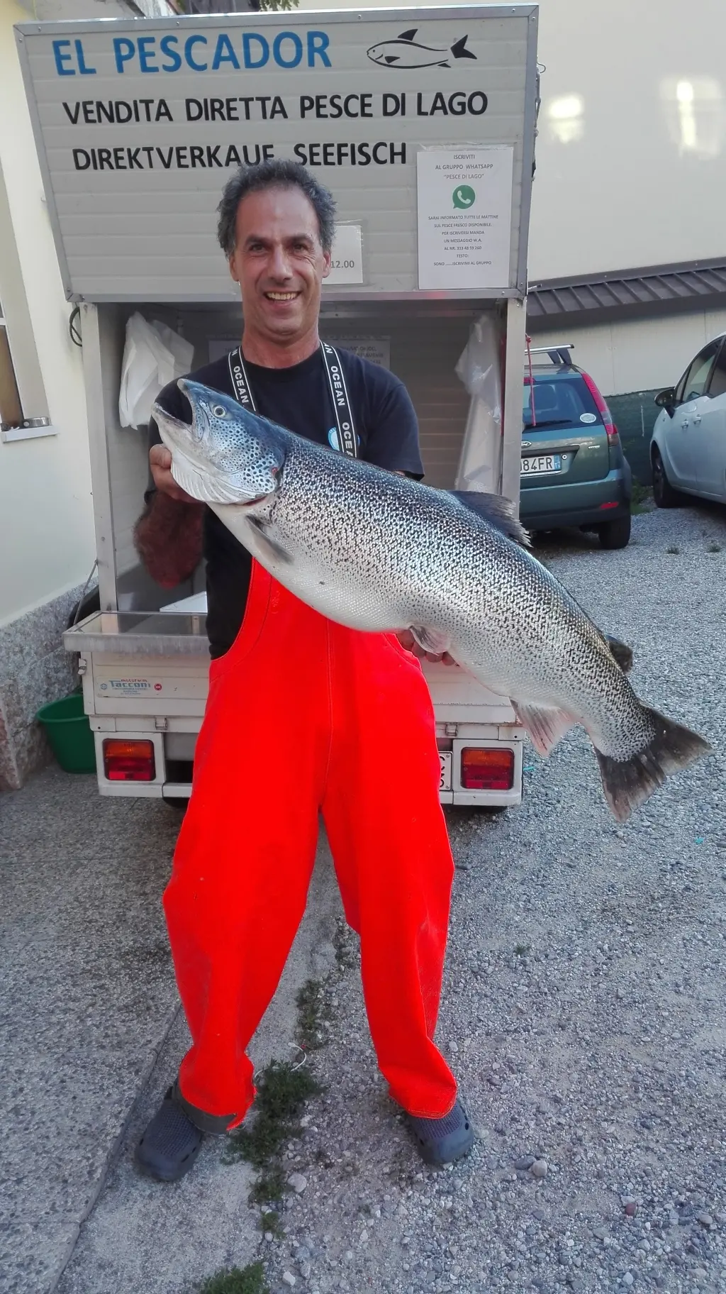 Trota record pescata nel Garda