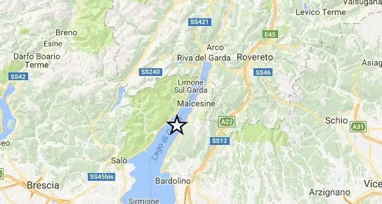 Scossa sul Baldo, avvertita fra Trentino, Veneto e Lombardia