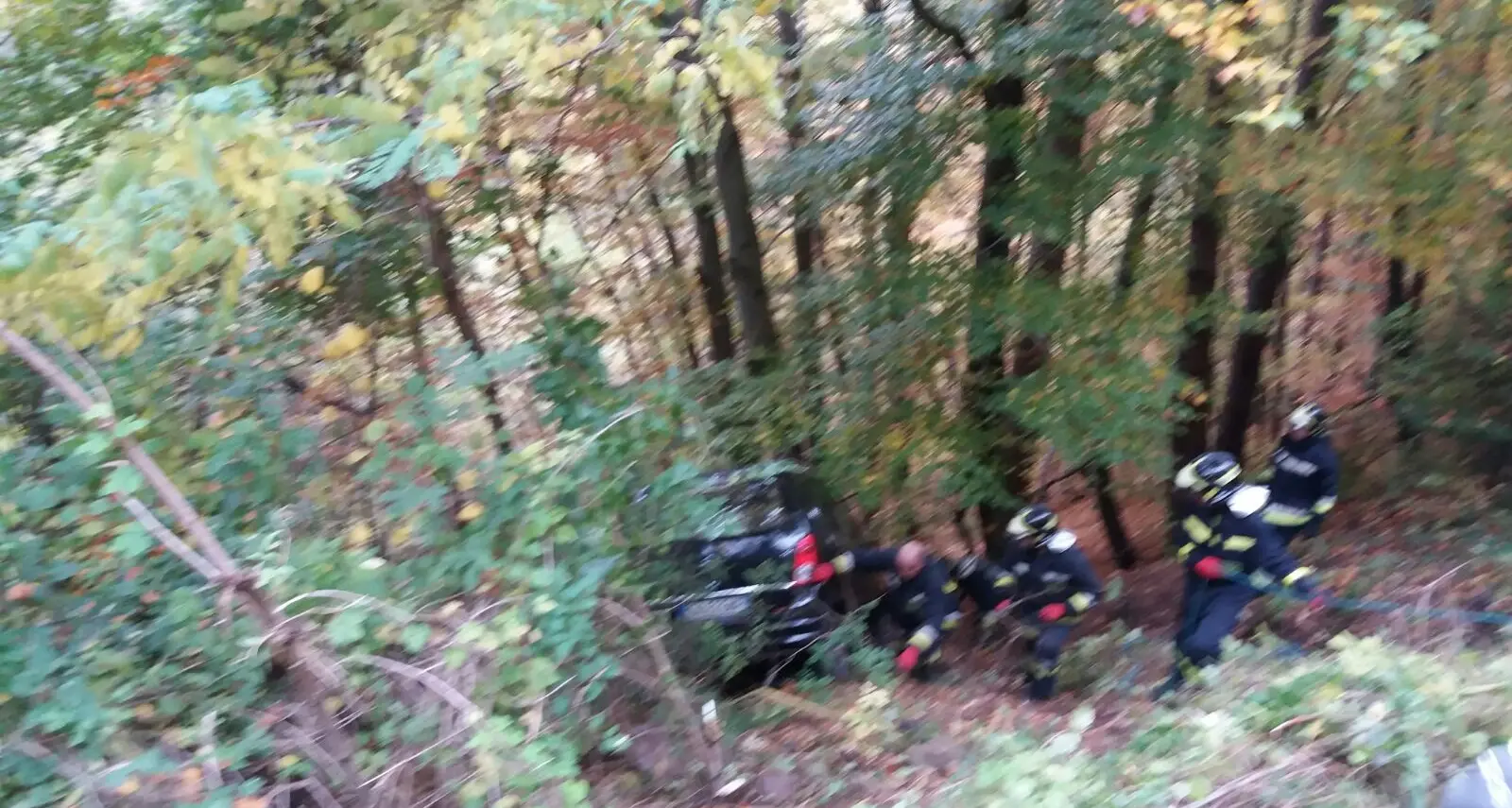 Segonzano: vola con l'auto nella scarpata: la salvano gli alberi