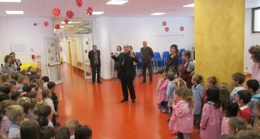 Borgo, il vescovo ospite della scuola materna Romani