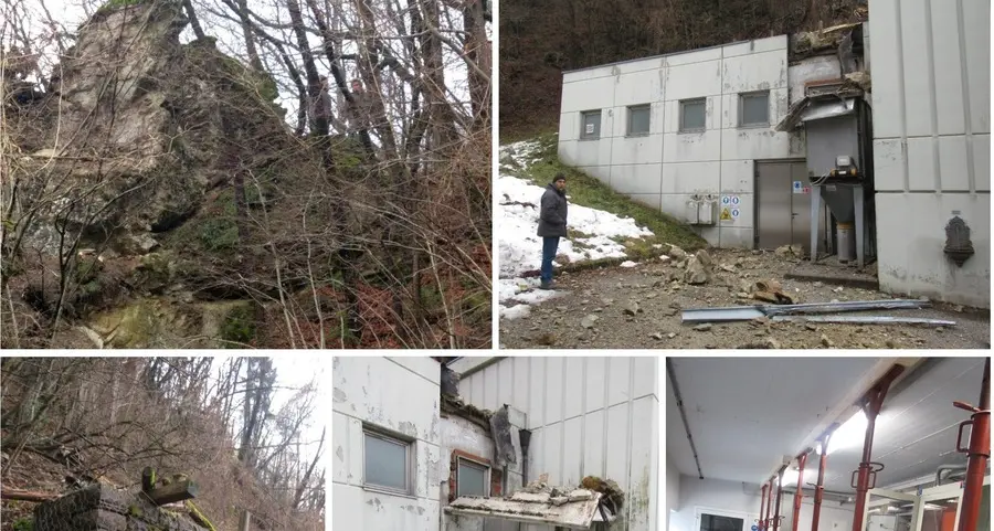 Una frana mette a rischio l’acquedotto del Busneck