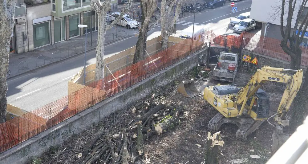Ecomostri: ruspe in azione all'ex asilo San Martino