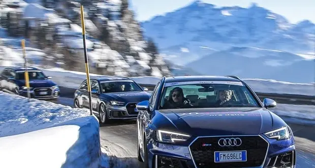 Cinque Audi sfidano neve e ghiaccio nella 20Quattro Ore delle Alpi