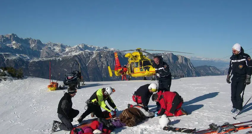 Atleta della nazionale paralimpica soccorso sul Bondone