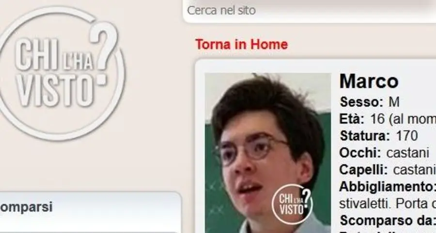 L’appello lanciato anche da “Chi l’ha visto?»