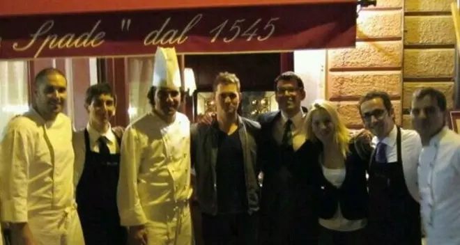 Michael Bublè folgorato dai piatti delle “Due Spade”