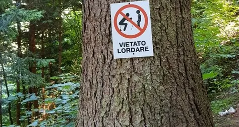 Vietato lordare, cartelli a Serraia