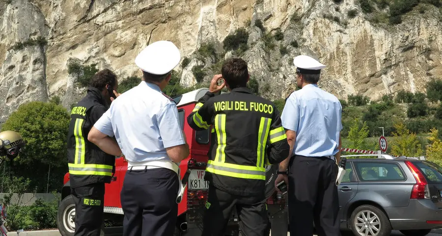 Allarme frana, vigili del fuoco in sopralluogo al Linfano