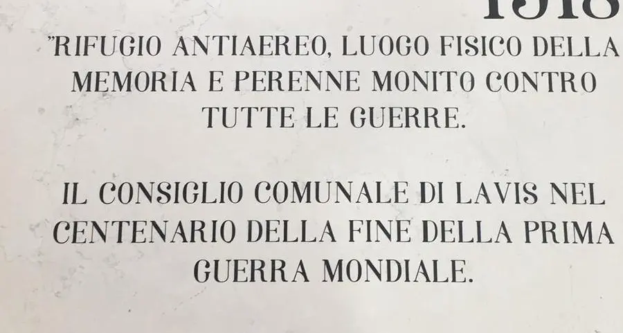Il rifugio antiaereo sarà monito perenne