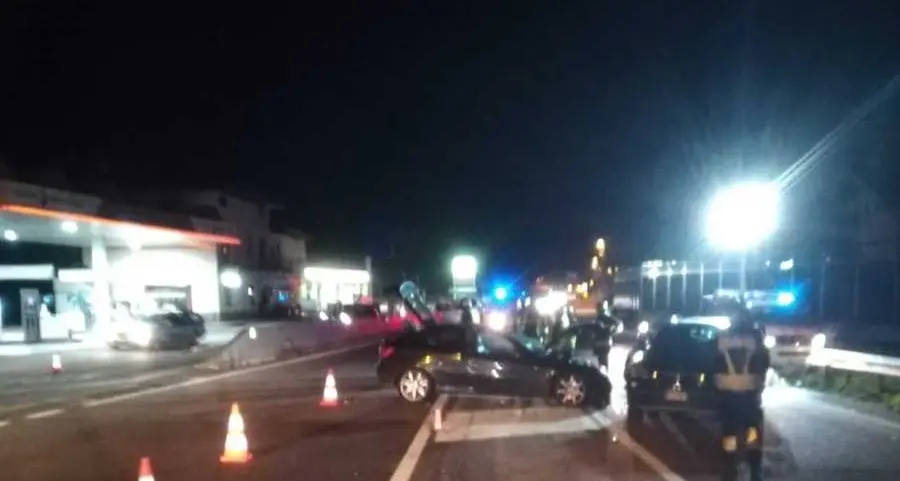 Scontro frontale sulla Valsugana con cinque feriti