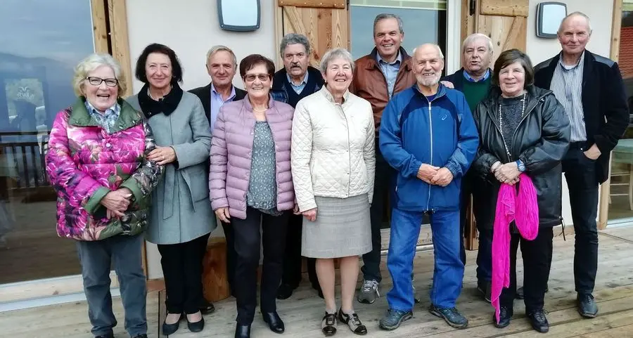 I settantenni si ritrovano a pranzo