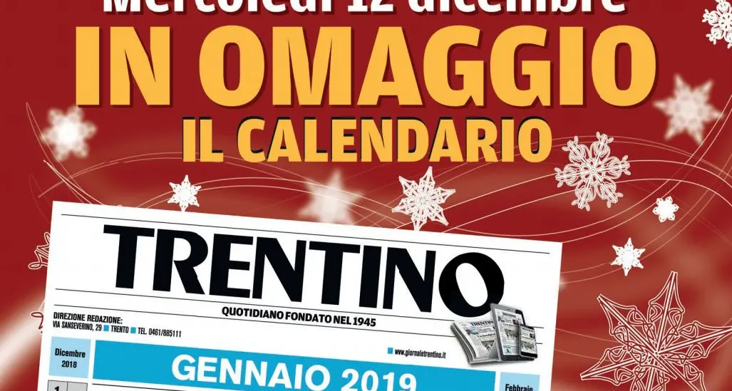 Non perdetevi l'edizione di mercoledì 12 dicembre: in omaggio il nostro calendario